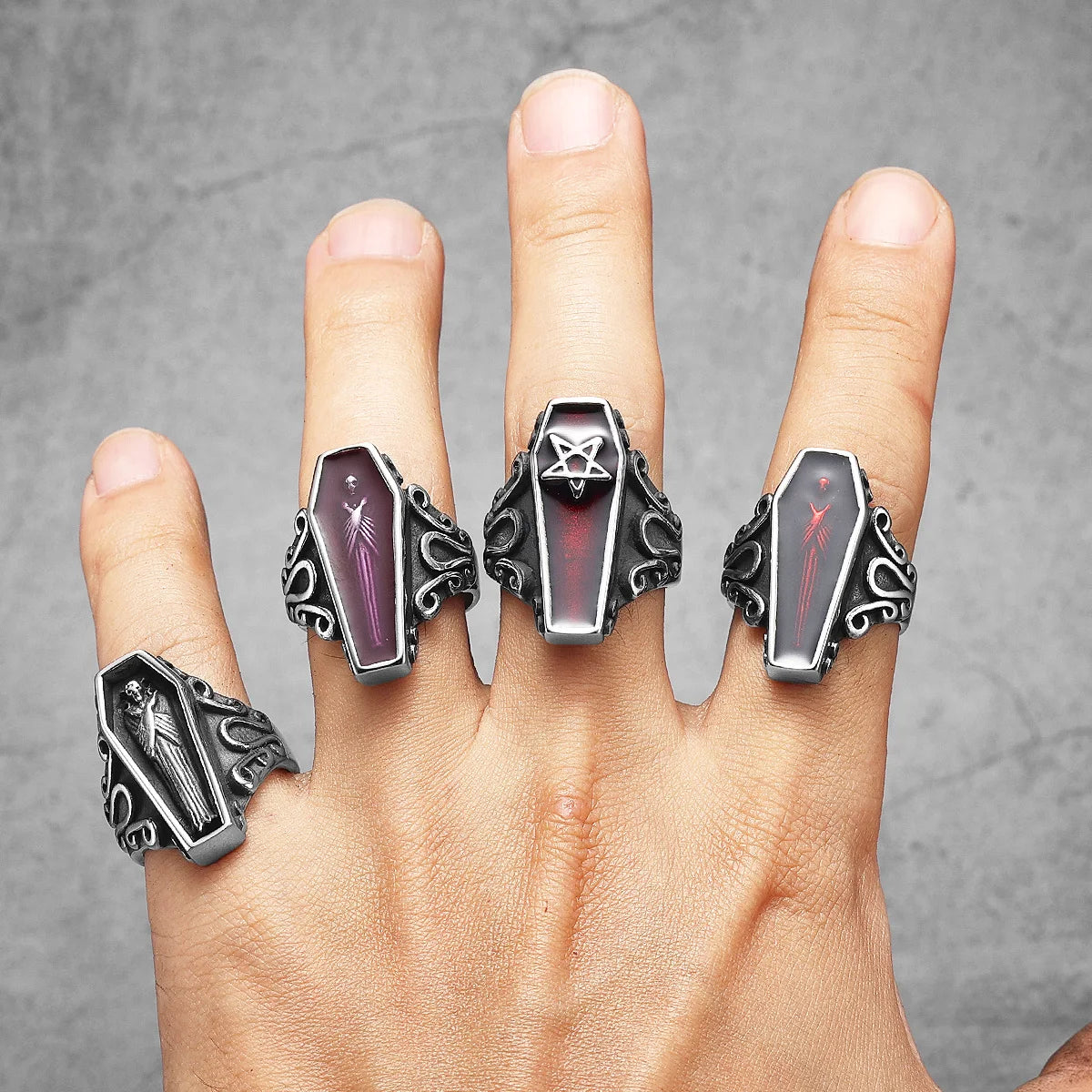 Sanguis Coffin Rings