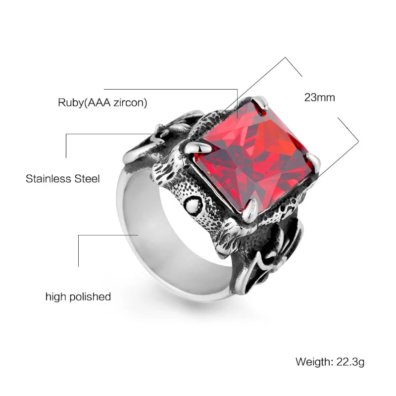 Vesper Claw gothic ring