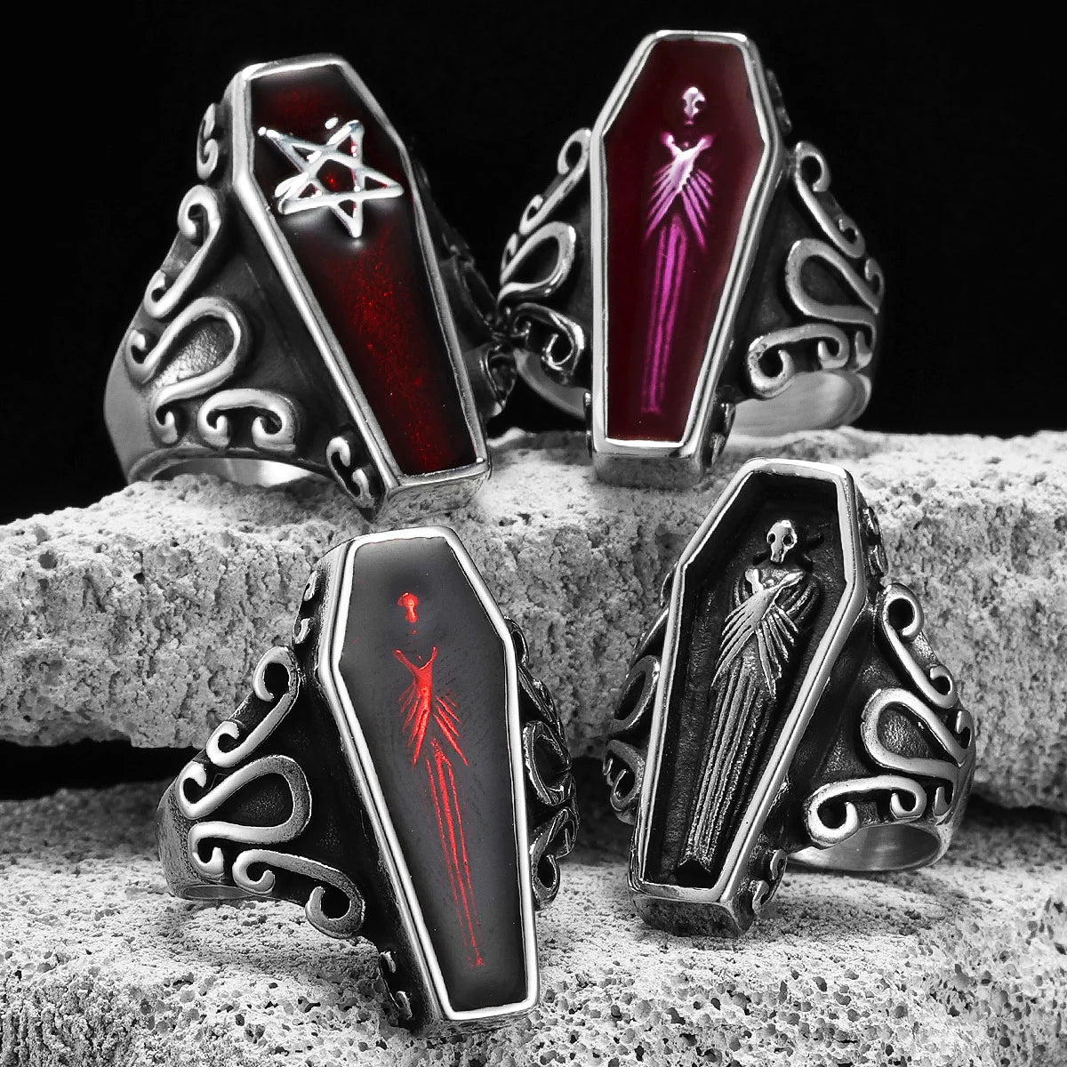 Sanguis Coffin Rings