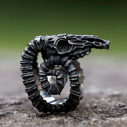 Baphomet Carved ring