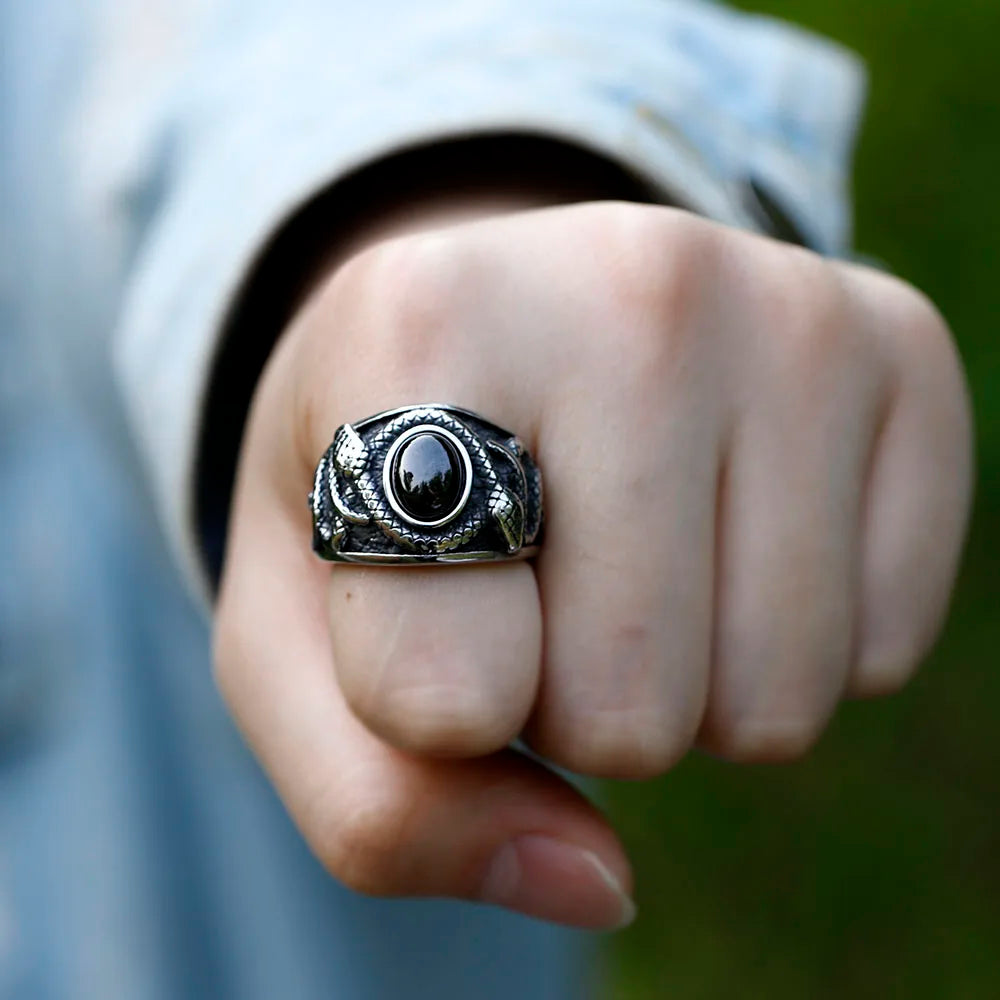 The Mourner's Seal Snake Ring
