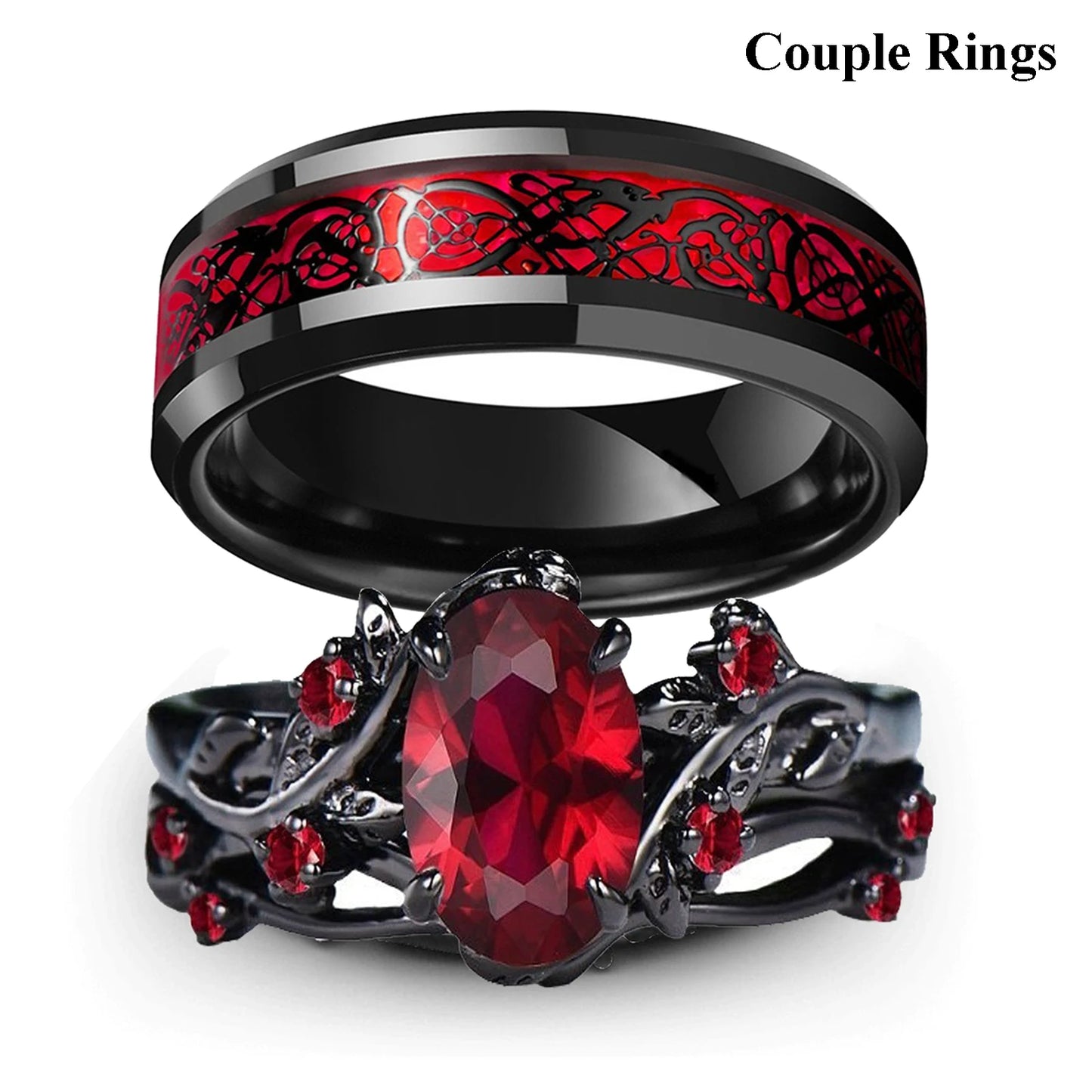 The Dark Union Couples Rings