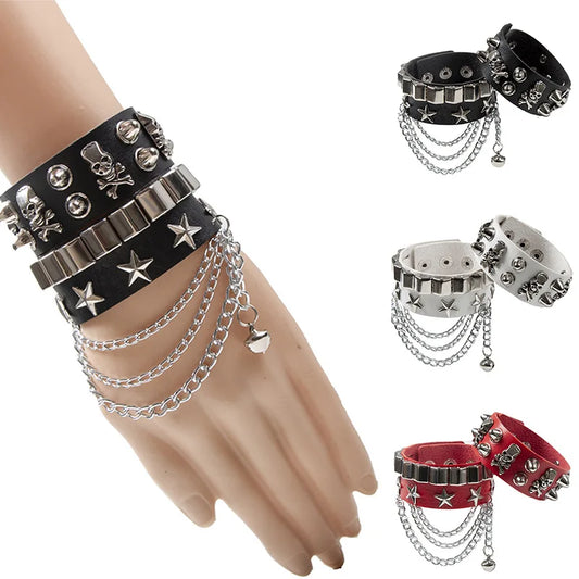 Leather Bracelet Punk Bracelet (8 colours)