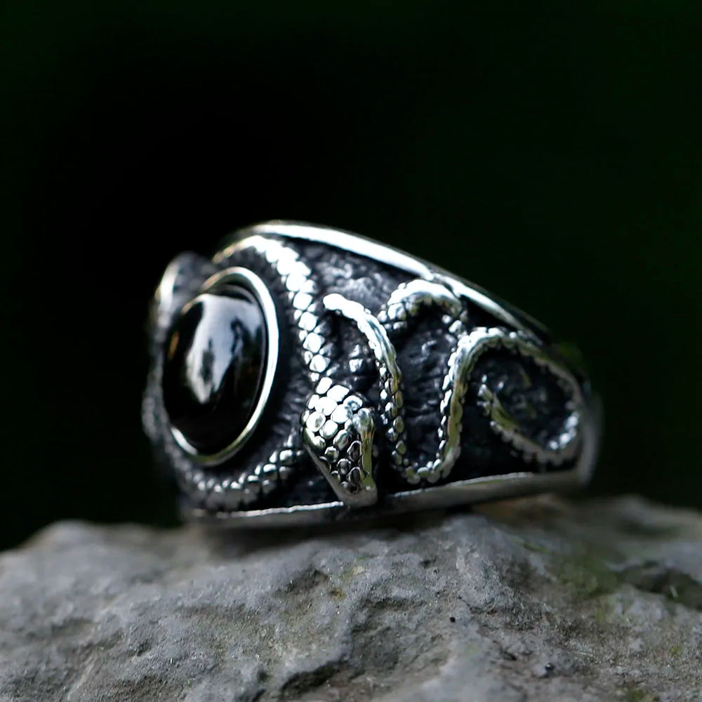 The Mourner's Seal Snake Ring