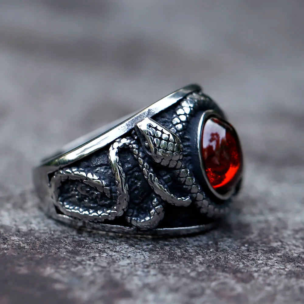 The Mourner's Seal Snake Ring