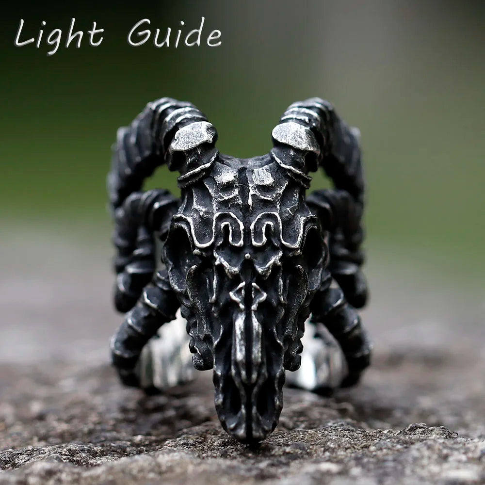 Baphomet Carved ring
