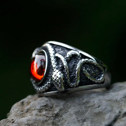 The Mourner's Seal Snake Ring