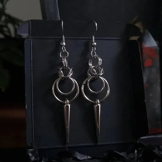 Gothic Chainmail earrings