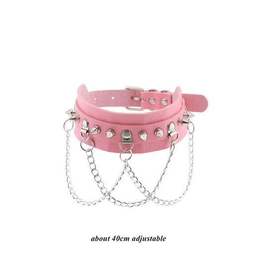 Pink chain choker