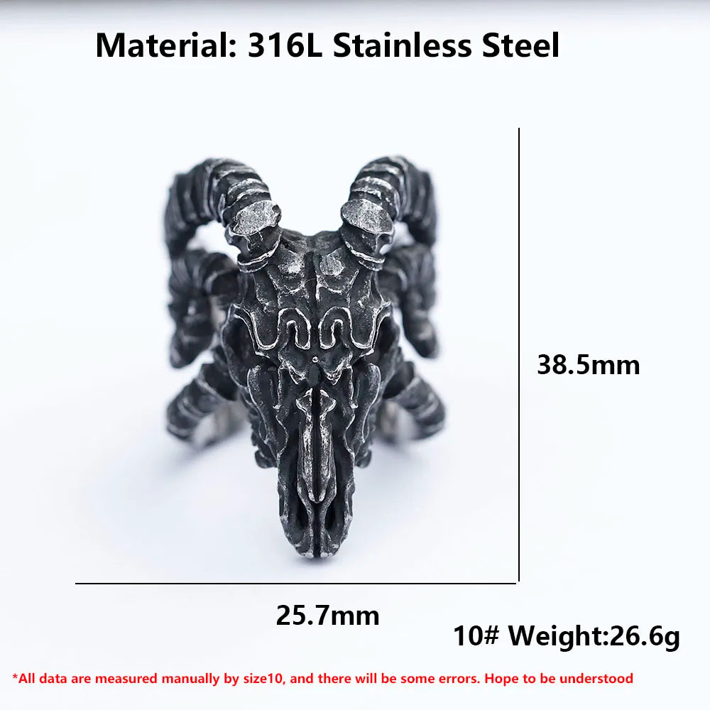 Baphomet Carved ring